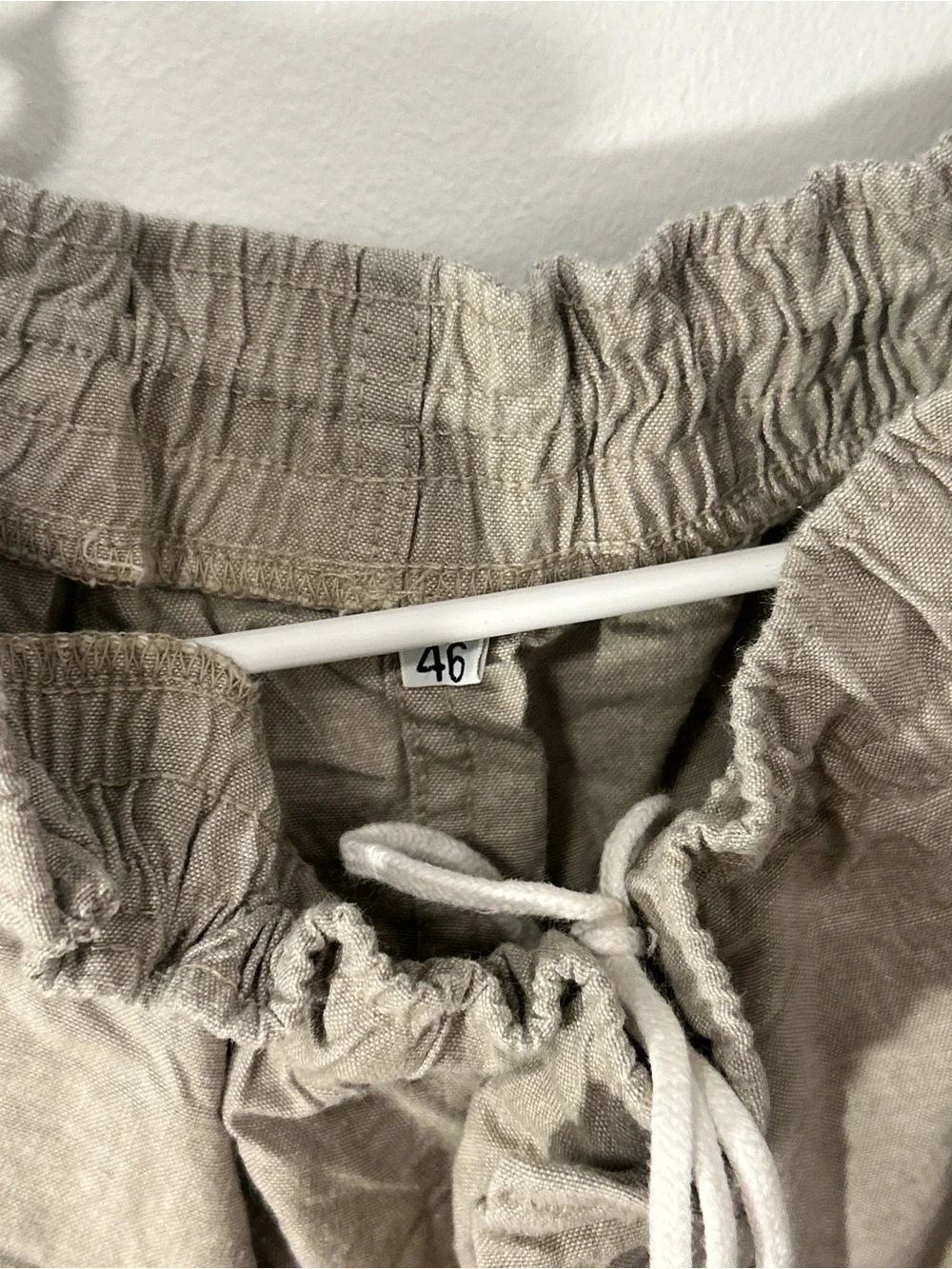Men's Casual Drawstring Shorts in Light Taupe